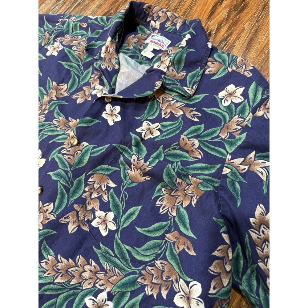 Vintage‎ Blue Hawaii Hawaiian Island Button Up Shirt Size XL USA Made Mens Top